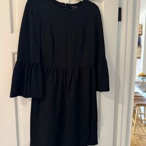 Club Monaco Black Ruffle Sleeve Shift Dress